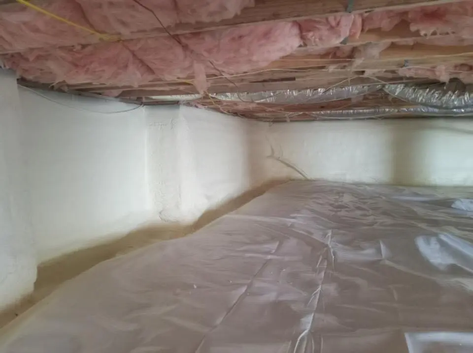 Crawl space encapsulation with closed-cell spray foam for Spray Foam Roofing in Quakertown